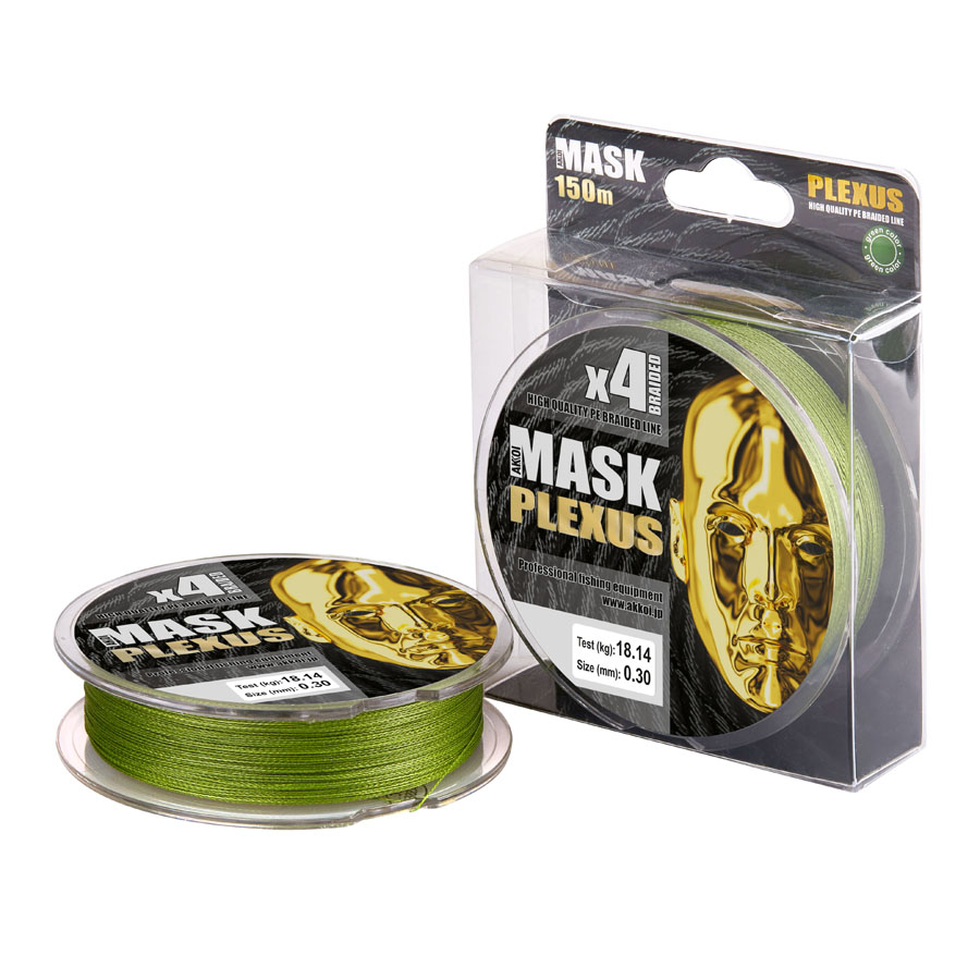 Леска плетёная AKKOI Mask Plexus 150м (green) d0,44mm