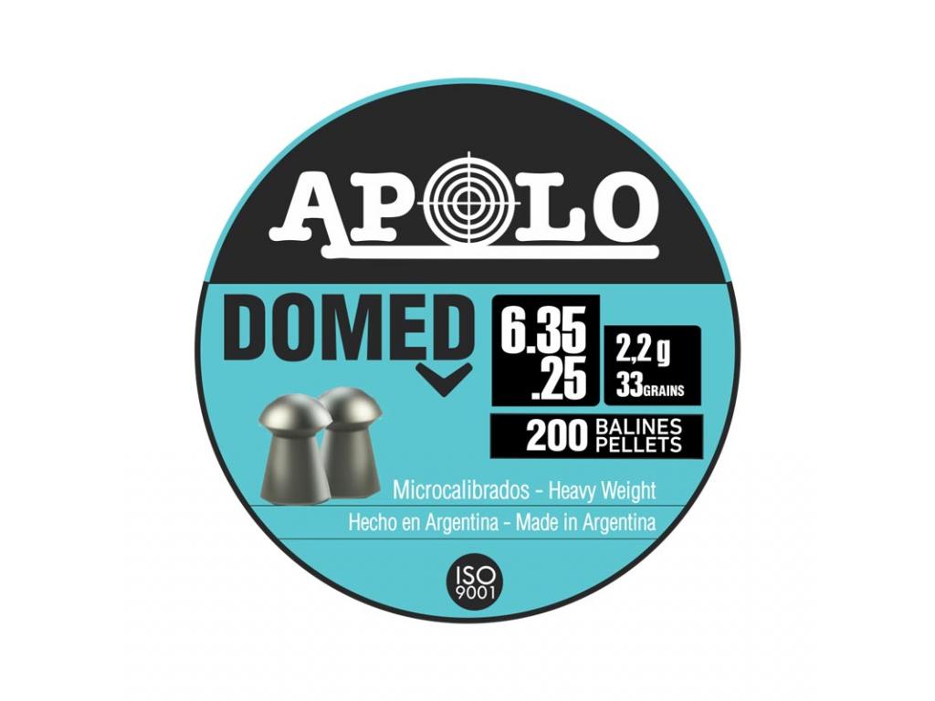 Пуля пневматическая 6,35 мм "Apolo Domed" 2,2г. (200шт.)