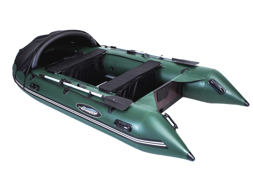 Моторная лодка Gladiator C 330 DP с фанерным полом зеленый