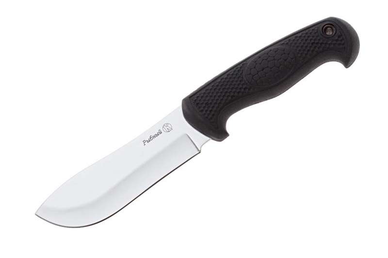 Нож "Рыбный" (Stonewash серый, эластрон)