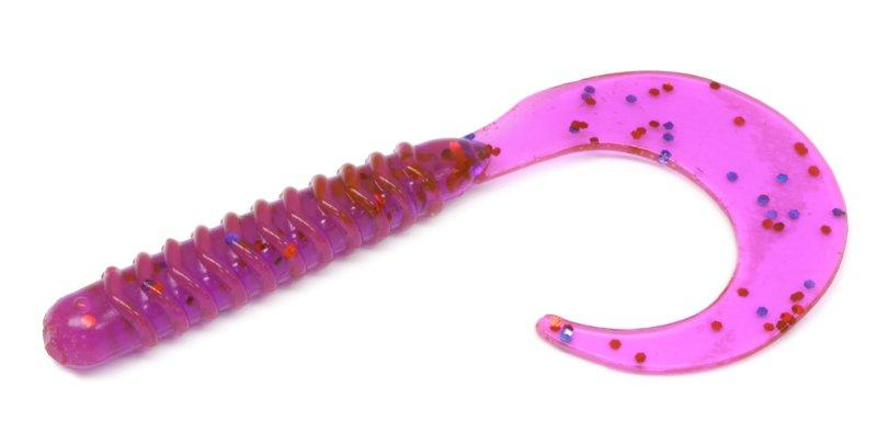 Мягкая приманка Pike Hunter Tail Grub 3" 76мм 006 Clear Pink UV