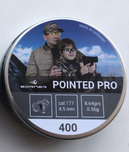 Пуля пневматическая 4,5 мм Borner "Pointed Pro" 0,60 гр. (400 шт.)