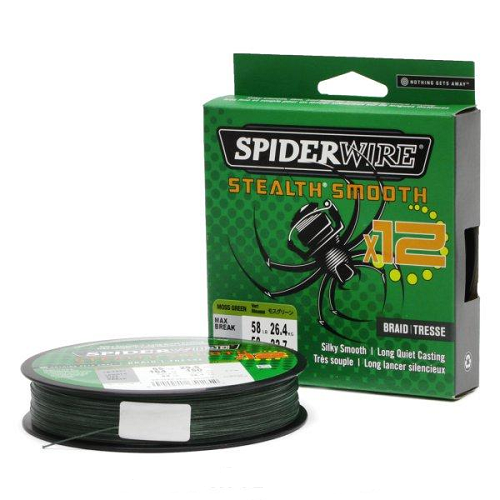 Леска плетеная Spiderwire Stealth Smooth X12 150м-0,13мм (Moss Green)