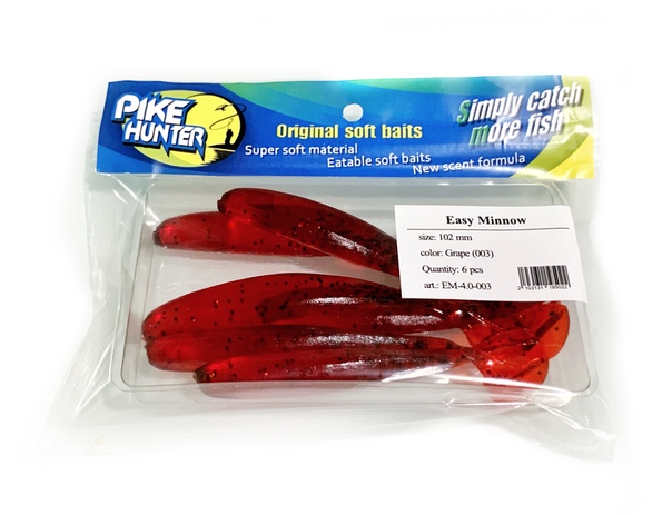 Мягкая приманка Pike Hunter Easy Minnow 100мм 003 Grape UV