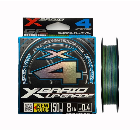 Леска плетеная YGK X-Braid Upgrade X4 3 colored 150м-1.0/18lb