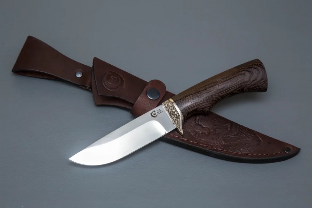 Нож "Егерь" (ХВ-5) литье, рукоять из ценных пород дерева