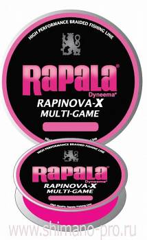 Леска плетеная Rapinova-X Multi Game 150м 0.6/0,12мм Pink