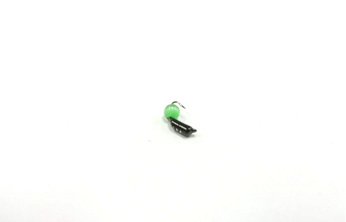 Мормышка Безнасадка 2,5 чёрный, кошачий глаз, 0,5гр. (зеленый) Б41