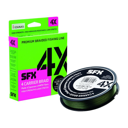 Леска плетёная Sufix SFX 4 PE 135м зеленая 0.128мм/5,5кг