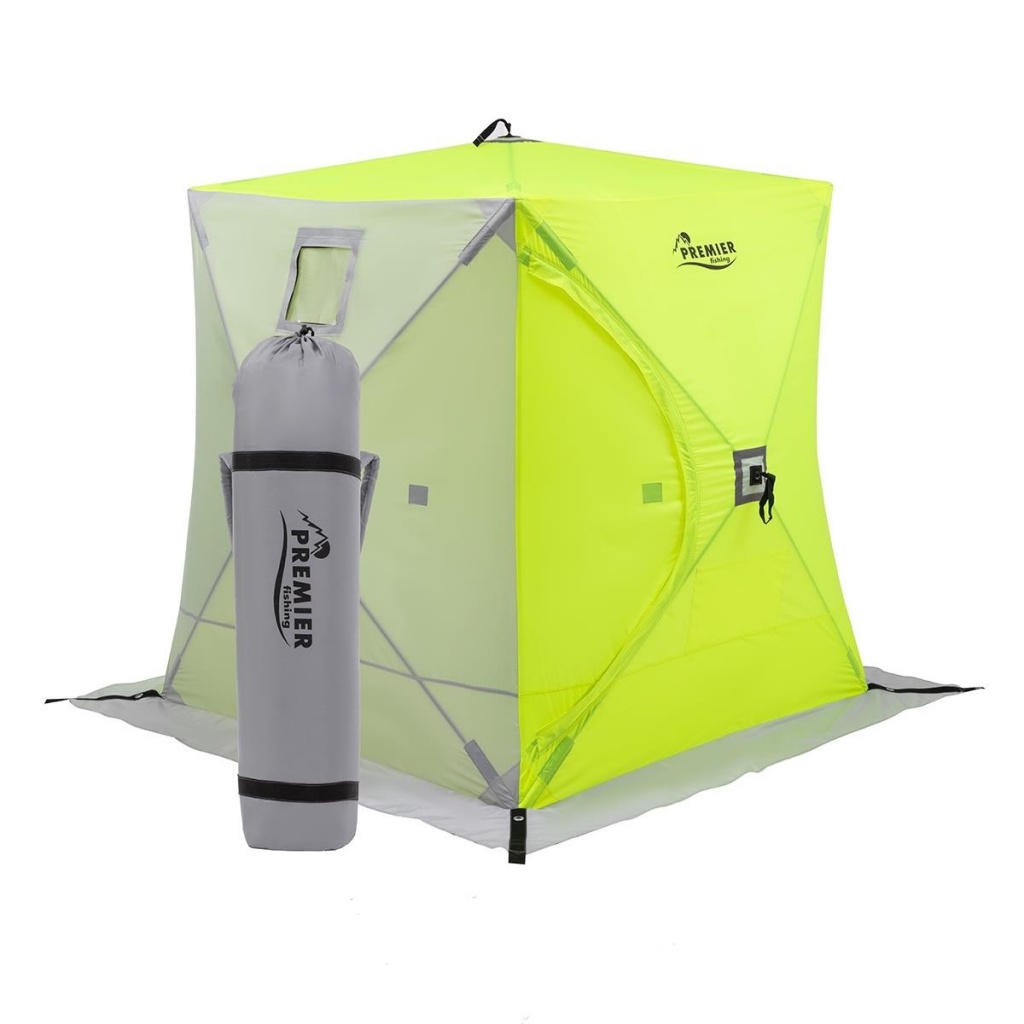 Палатка зимняя Куб 1,8х1,8 yellow lumi/gray PR-ISC-180YLG