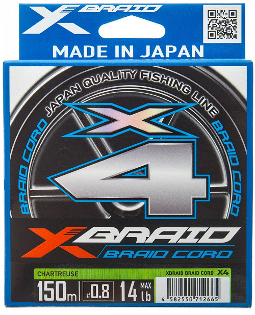 Леска плетеная YGK X-Braid Braid Cord X4 150м-1.5/25lb