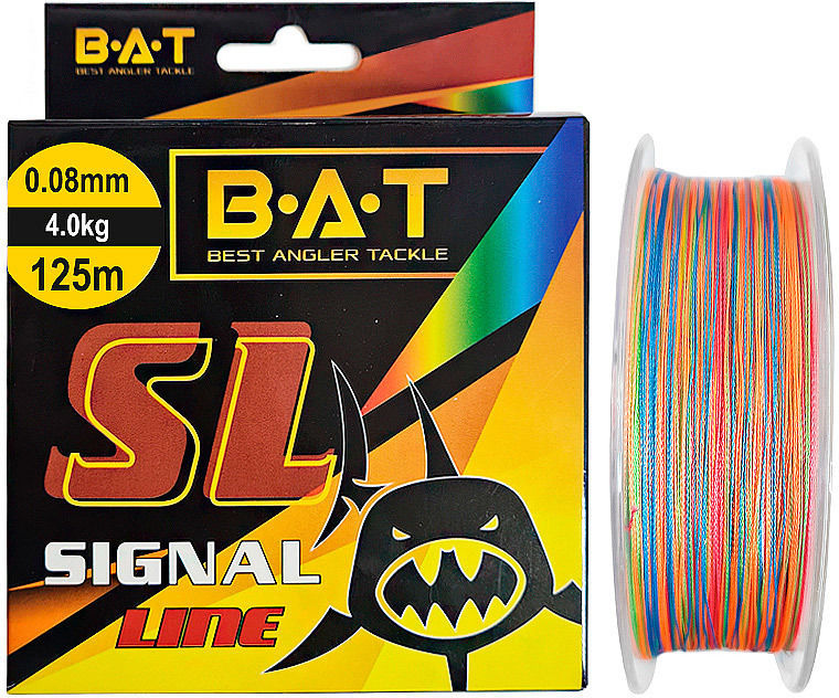 Леска плетеная BAT Signal Line 125м Multicolor 0,08мм