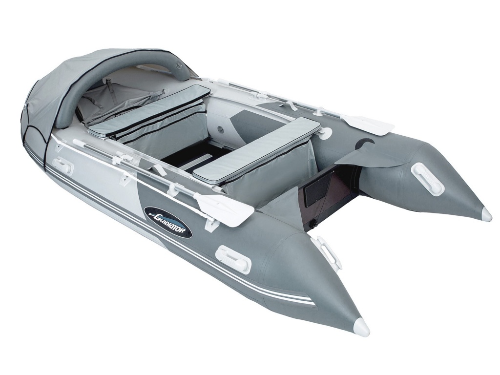 Моторная лодка Gladiator C 330 DP с фанерным полом светло-серый