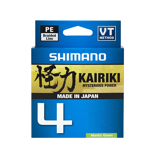 Леска плетёная Shimano Kairiki 4 PE 150м зеленая 0.315mm/29.9kg