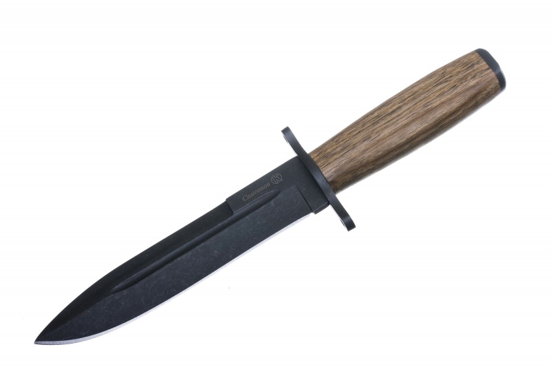 Нож "Самсонов" (Stonewash черный, дерево)