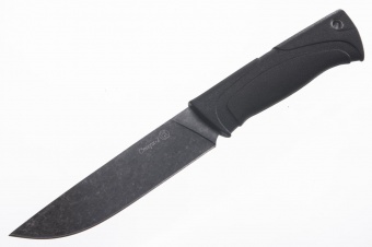 Нож "Стерх-2" (Stonewash черный, эластрон)