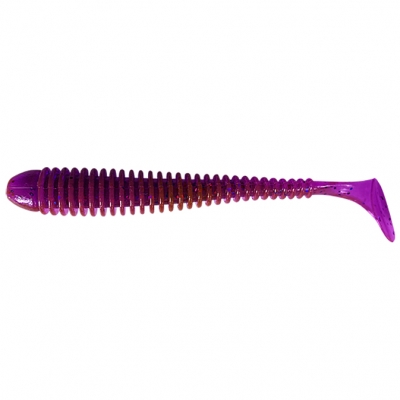 Мягкая приманка Pike Hunter Ribbed Worm 4.6" 11,7см 002 Pink Lox (UV) 4 шт