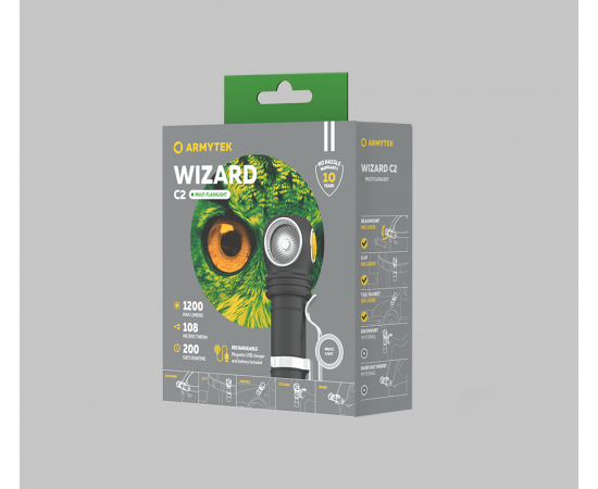 Фонарь Armytek Wizard C2 Magnet USB (теплый свет)