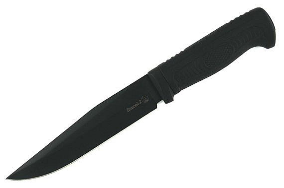 Нож "Енисей-2" (Stonewash черный, эластрон)