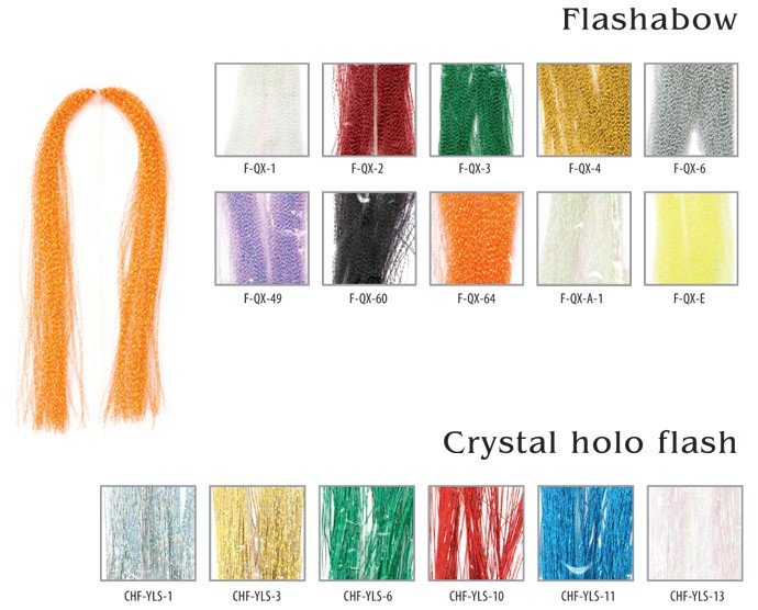 Материал для вязки мушек "Мушиный хвост" Akara Crystal holo flash 30 см YLS-1