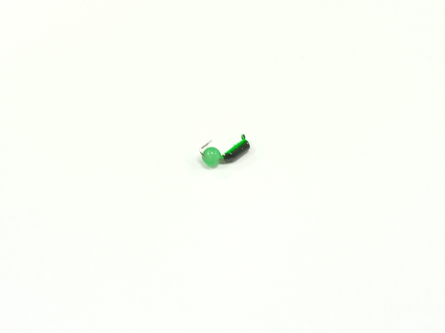 Мормышка Безнасадка 2,5 чёрный+зеленый, кошачий глаз, 0,5гр. (зеленый) А11 