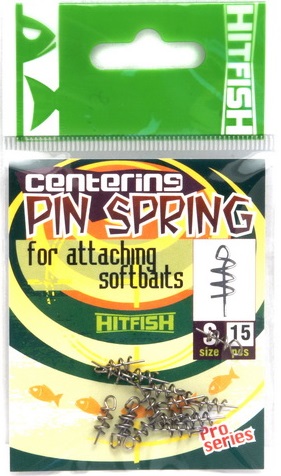 Крепление для силиконовой приманки Hitfish Centering PiN Spring #L (15 шт\уп)