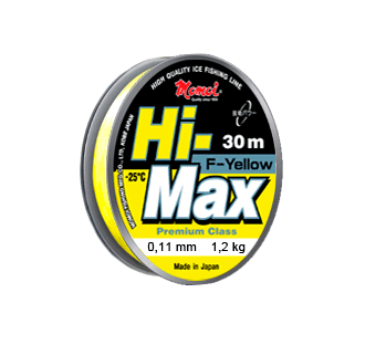 Леска зимняя Momoi Hi-Max F-Yellow желтая, 0,18 мм, 3,5 кг, 30 м*