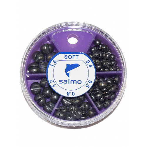 Набор грузил Salmo Soft мягк. 5 секц. 0.4-1,6г 60г набор 2
