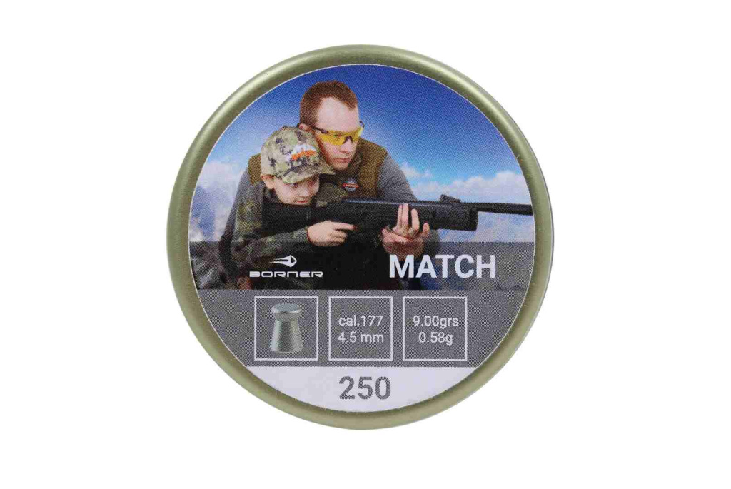 Пуля пневматическая 4,5 мм Borner "Match" 0,55 гр. (250 шт.)