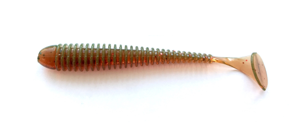 Мягкая приманка Pike Hunter Ribbed Worm 4.6" 11,7см 001 Motor Oil UV 4шт