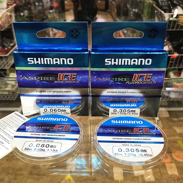 Поступила зимняя японская леска Shimano Aspire Silk S Ice и флюорокарбон Shimano Fluo Ice!
