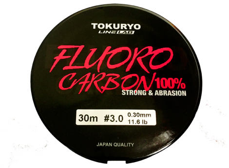 Леска флюорокарбон Tokuryo Fluocarbon clear #2 0.26мм, 4.2кг, 9.2Lb, 30м