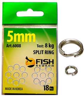 Кольца заводные Fish Season 6008 Split Ring d3,5mm/3 kg