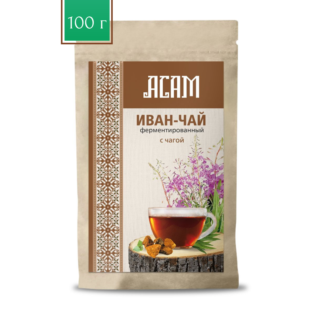 Чай Иван-чай Асам крупнолистовой с чагой 100гр