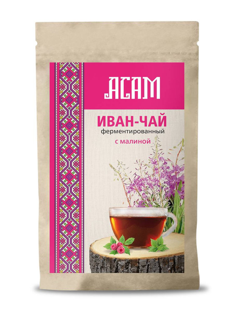 Чай Иван-чай Асам крупнолистовой с малиной 100гр