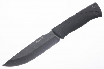 Нож "Стриж" (Stonewash черный, эластрон)