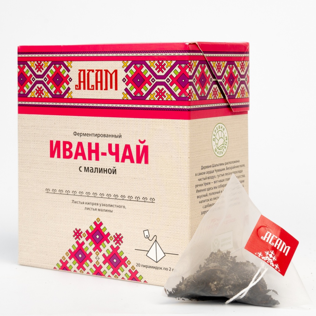 Чай Асам Иван-Чай с малиной пирамидки