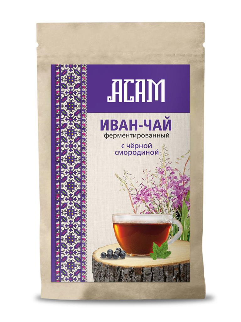 Чай Иван-чай Асам крупнолистовой с черной смородиной 100гр