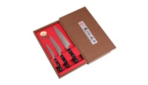 Подарочный набор Satake Stainless Bolster из 3 ножей в картонной подарочной коробке HG8362