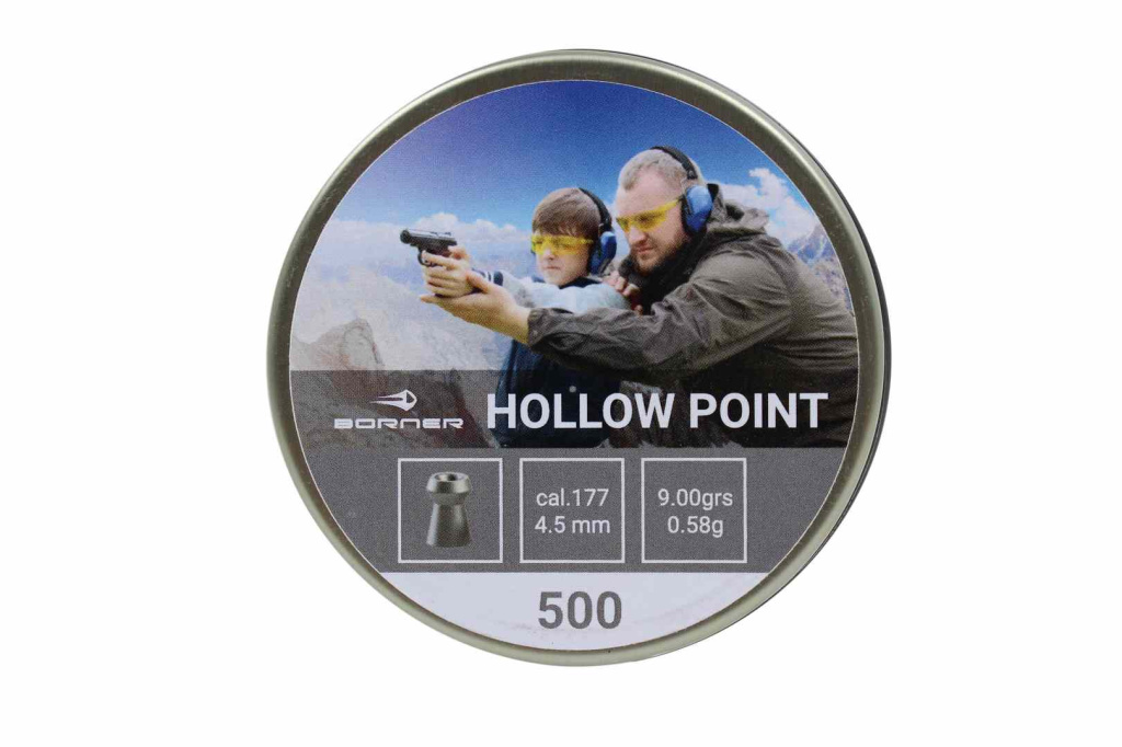 Пуля пневматическая 4,5 мм Borner "Hollow Point" 0,60 гр. (500 шт.)