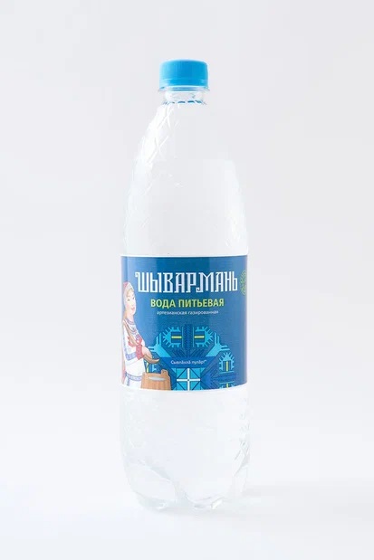 Вода питьевая артезианская газированная Шывармань 1л.