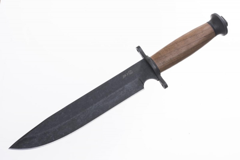 Нож "ДВ-2" (Stonewash черный, дерево)